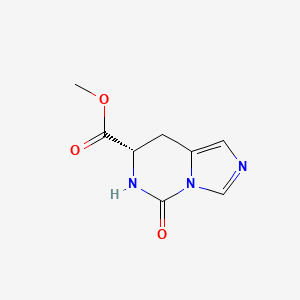 molecular formula C8H9N3O3 B8780748 Methyl (S)-5,6,7,8-tetrahydro-5-oxoimidazo[1,5-c]pyrimidine-7-carboxylate 