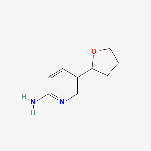 molecular formula C9H12N2O B8780768 5-(Oxolan-2-yl)pyridin-2-amine 