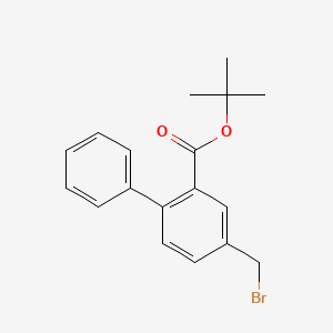 molecular formula C18H19BrO2 B8780782 tert-Butyl4-(bromomethyl)biphenyl-2-carboxylate 