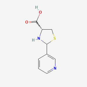 molecular formula C9H10N2O2S B8780845 (4R)-2-(3-pyridyl)thiazolidine-4-carboxylic acid 