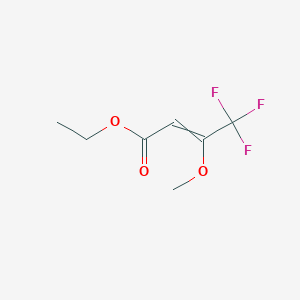 molecular formula C7H9F3O3 B8780861 ethyl 4,4,4-trifluoro-3-methoxybut-2-enoate 