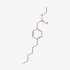 molecular formula C16H24O2 B8780899 Ethyl 2-(4-hexylphenyl)acetate 
