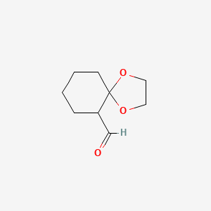 molecular formula C9H14O3 B8780944 1,4-Dioxaspiro[4.5]decane-6-carbaldehyde 