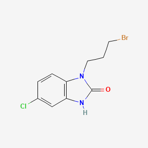 molecular formula C10H10BrClN2O B8780958 1-(3-Bromopropyl)-5-chloro-1,3-dihydro-2H-benzimidazol-2-one CAS No. 63388-35-2