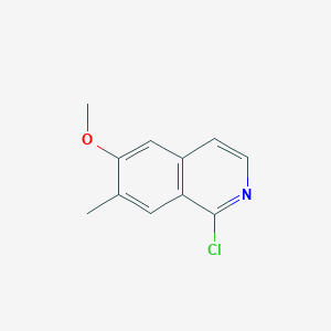 molecular formula C11H10ClNO B8780996 1-Chloro-6-methoxy-7-methylisoquinoline CAS No. 209286-03-3