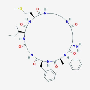 molecular formula C39H56N8O7S B008781 Substance P, cyclo(H-glu-phe-phe-gly-leu-met-NH(CH2)3-NH-) CAS No. 102334-63-4