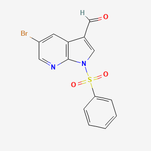 1H-Pyrrolo[2,3-b]pyridine-3-carboxaldehyde, 5-bromo-1-(phenylsulfonyl)-