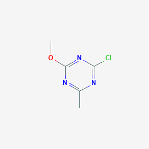 molecular formula C5H6ClN3O B8781065 2-Chloro-4-methoxy-6-methyl-1,3,5-triazine 