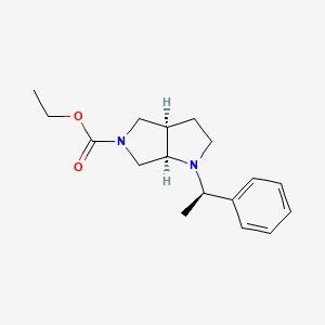 (3aR,6aR)-Ethyl 1-((R)-1-phenylethyl)hexahydropyrrolo[3,4-b]pyrrole-5(1H)-carboxylate