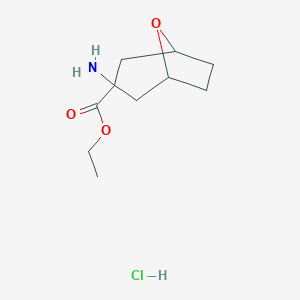 molecular formula C10H18ClNO3 B8781139 Ethyl 3-amino-8-oxabicyclo[3.2.1]octane-3-carboxylate hydrochloride 