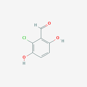 molecular formula C7H5ClO3 B8781203 2-Chloro-3,6-dihydroxybenzaldehyde 