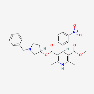 3-(1-Benzylpyrrolidin-3-yl) 5-methyl 2,6-dimethyl-4-(3-nitrophenyl)-1,4-dihydropyridine-3,5-dicarboxylate