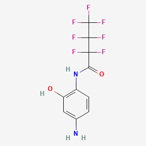 molecular formula C10H7F7N2O2 B8781352 Butanamide, N-(4-amino-2-hydroxyphenyl)-2,2,3,3,4,4,4-heptafluoro- CAS No. 847-51-8