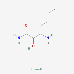 3-Amino-2-hydroxyheptanamide hydrochloride