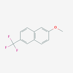 molecular formula C12H9F3O B8781460 2-Methoxy-6-(trifluoromethyl)naphthalene 