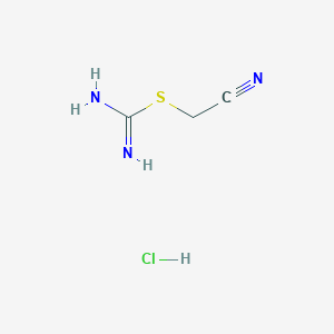 molecular formula C3H6ClN3S B8781525 Carbamimidothioic acid, cyanomethyl ester, monohydrochloride CAS No. 59793-60-1