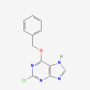 molecular formula C12H9ClN4O B8781537 6-(BENZYLOXY)-2-CHLORO-1H-PURINE CAS No. 104121-30-4