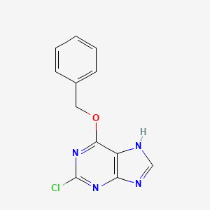 molecular formula C12H9ClN4O B8781537 2-chloro-6-phenylmethyloxy-1H-purine CAS No. 104121-30-4