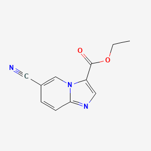 molecular formula C11H9N3O2 B8781567 Ethyl 6-cyanoimidazo[1,2-a]pyridine-3-carboxylate 