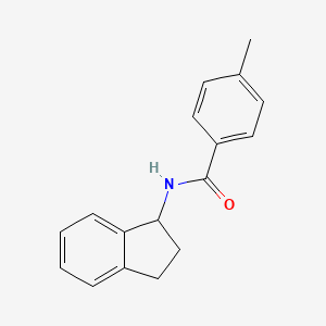 N-(2,3-dihydro-1H-inden-1-yl)-4-methylbenzamide