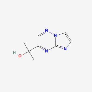 molecular formula C8H10N4O B8781604 2-(Imidazo[1,2-b][1,2,4]triazin-3-yl)propan-2-ol 