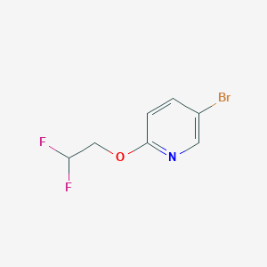 molecular formula C7H6BrF2NO B8781605 Pyridine, 5-bromo-2-(2,2-difluoroethoxy)- 