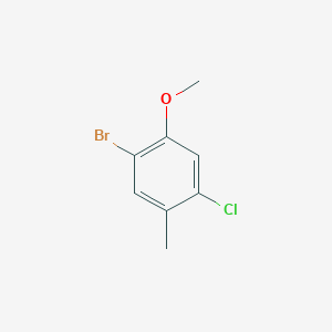 molecular formula C8H8BrClO B8781613 1-Bromo-4-chloro-2-methoxy-5-methylbenzene 