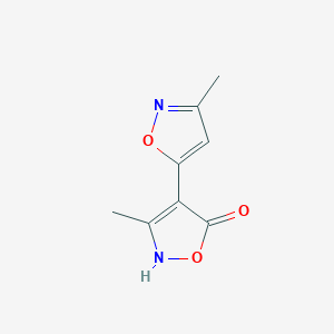 molecular formula C8H8N2O3 B8781624 3-Methyl-4-(3-methyl-5(2H)-isoxazolylidene)-5(4H)-isoxazolone CAS No. 17281-33-3
