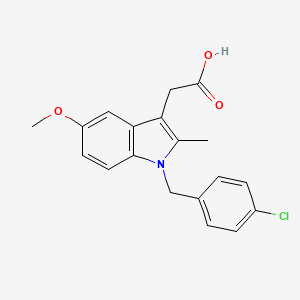 molecular formula C19H18ClNO3 B8781626 1-(4-Chlorobenzyl)-5-methoxy-2-methylindole-3-acetic acid 