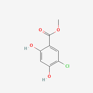 molecular formula C8H7ClO4 B8781654 Methyl 3-chloro-4,6-dihydroxybenzoate CAS No. 67828-69-7