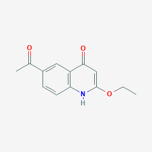 molecular formula C13H13NO3 B8781668 1-(2-Ethoxy-4-hydroxyquinolin-6-yl)ethanone 