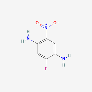 molecular formula C6H6FN3O2 B8781729 2-Fluoro-5-nitrobenzene-1,4-diamine CAS No. 134514-27-5
