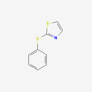 molecular formula C9H7NS2 B8781742 Thiazole, 2-(phenylthio)- CAS No. 33342-67-5