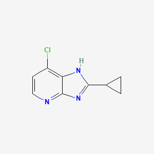 molecular formula C9H8ClN3 B8781759 7-chloro-2-cyclopropyl-3H-imidazo[4,5-b]pyridine 