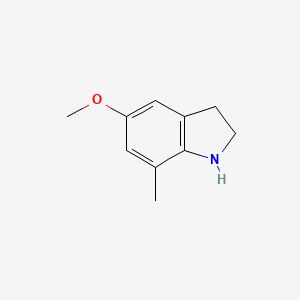 molecular formula C10H13NO B8781798 5-Methoxy-7-methylindoline 