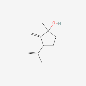 molecular formula C10H16O B8781829 3-Isopropenyl-1-methyl-2-methylenecyclopentan-1-ol CAS No. 49748-25-6
