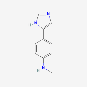 molecular formula C10H11N3 B8782050 4-(1H-Imidazol-4-yl)-N-methylaniline CAS No. 89250-14-6