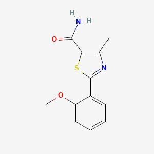 molecular formula C12H12N2O2S B8782243 2-(2-Methoxyphenyl)-4-methyl-5-thiazolecarboxamide CAS No. 82875-41-0