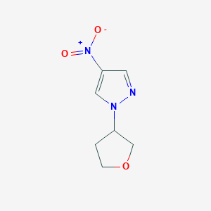 molecular formula C7H9N3O3 B8782278 4-nitro-1-(tetrahydrofuran-3-yl)-1H-pyrazole 