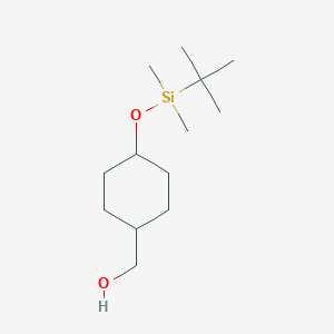 molecular formula C13H28O2Si B8782280 Cyclohexanemethanol, 4-[[(1,1-dimethylethyl)dimethylsilyl]oxy]-, trans- 