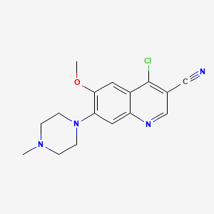 3-Quinolinecarbonitrile, 4-chloro-6-methoxy-7-(4-methyl-1-piperazinyl)-