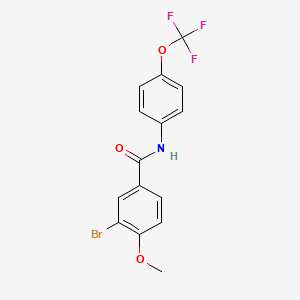 3-bromo-4-methoxy-N-[4-(trifluoromethoxy)phenyl]benzamide