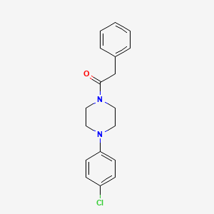 molecular formula C18H19ClN2O B8782471 Piperazine, 1-(4-chlorophenyl)-4-(phenylacetyl)- CAS No. 89007-34-1
