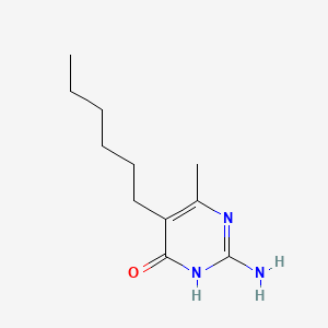 4-Pyrimidinol, 2-amino-5-hexyl-6-methyl-