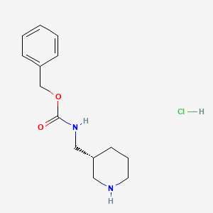 molecular formula C14H21ClN2O2 B8782488 benzyl N-[[(3R)-piperidin-3-yl]methyl]carbamate;hydrochloride 
