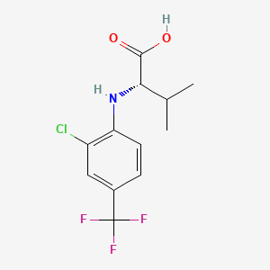 molecular formula C12H13ClF3NO2 B8782502 L-Valine, N-[2-chloro-4-(trifluoromethyl)phenyl]- CAS No. 74971-63-4