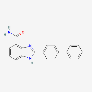 molecular formula C20H15N3O B8782586 2-Biphenyl-4-yl-1H-benzoimidazole-4-carboxylic acid amide 