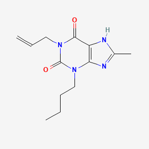 molecular formula C13H18N4O2 B8782593 1-Allyl-3-butyl-8-methylxanthine CAS No. 81250-14-8