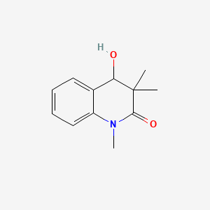 molecular formula C12H15NO2 B8782643 4-Hydroxy-1,3,3-trimethyl-3,4-dihydroquinolin-2(1h)-one CAS No. 53207-57-1