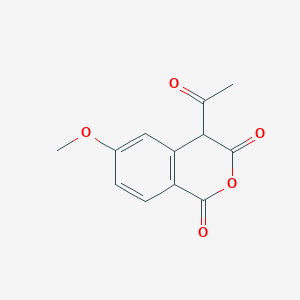 molecular formula C12H10O5 B8782668 4-Acetyl-6-methoxy-1H-2-benzopyran-1,3(4H)-dione CAS No. 918662-40-5